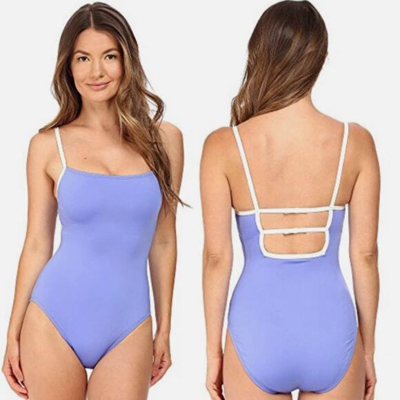 KATE SPADE Adventure Blue One Piece Bows Swimsuit Size Medium - Picture 1 of 6